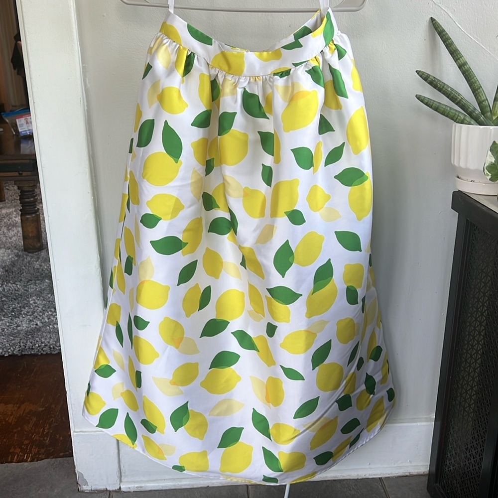 NWT Kate Spade Lemon Toss Mikado Midi Skirt - Size 4